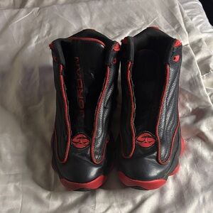 Jordan Black and Red Athletic Shoes